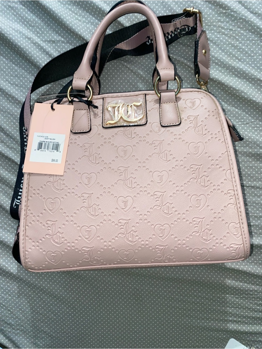 Juice couture satchel in dusty blush
